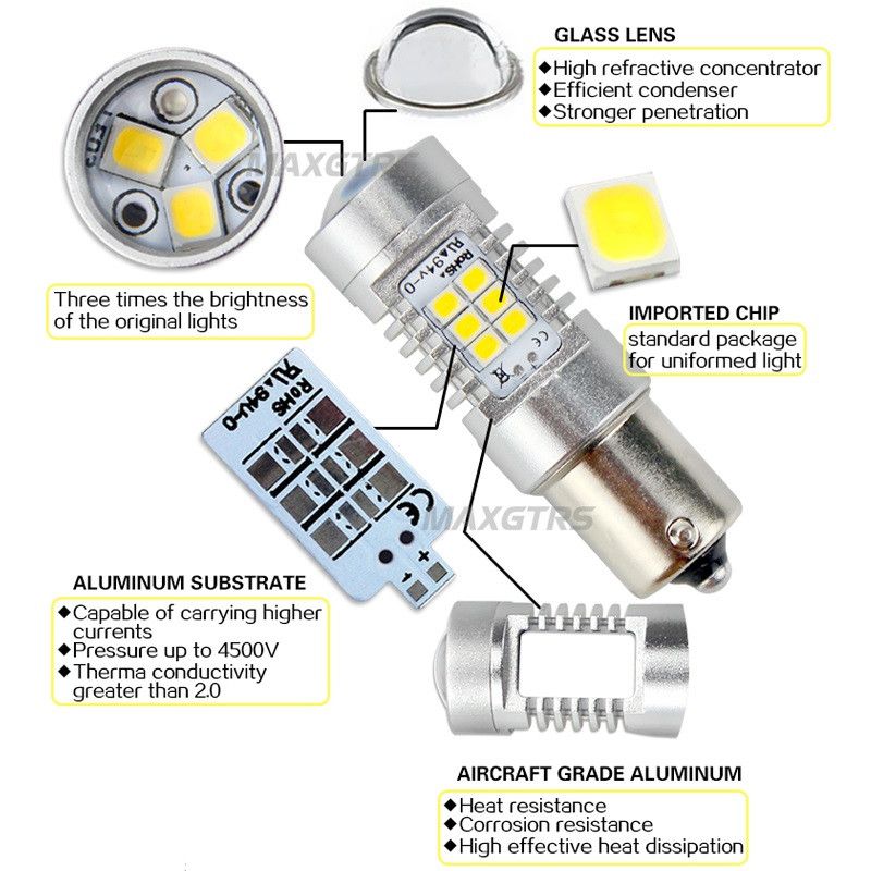 products/568/led sijalice za migavac.jpg - LED SIJALICE P21-5W - BAY15D - 1157 Narandzaste - Xenon Svetla Beograd